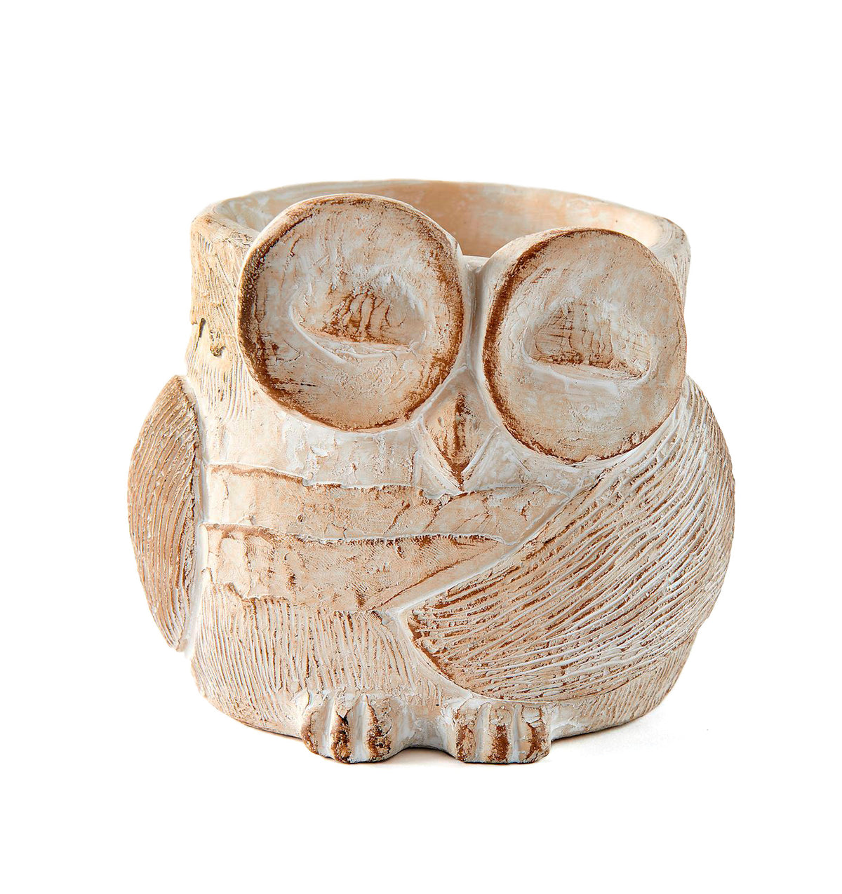Planter, 3.5in Cement Owl