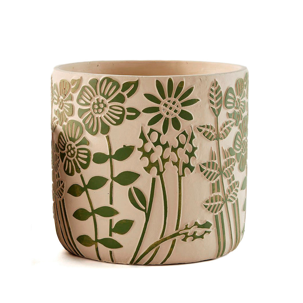 7in Green Flower Pot