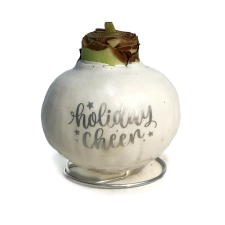 Amaryllis Holiday Wishes, Waxed, Red