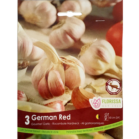 Garlic - German Red Bulbs, 3 Pack