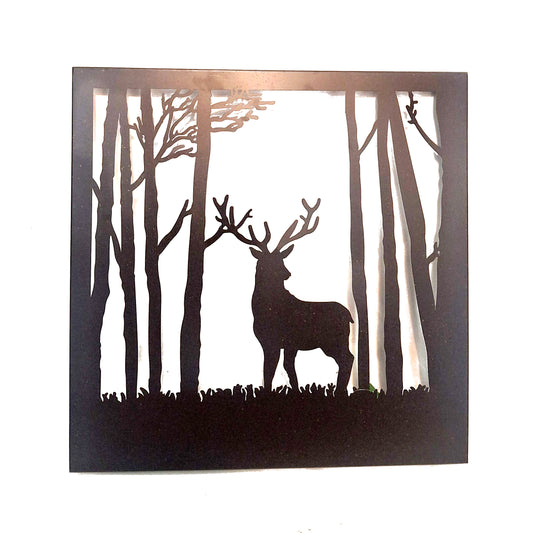 Elk Square Metal Wall Art