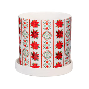 Pot, 4.25" Ceramic Cachepot With Dish