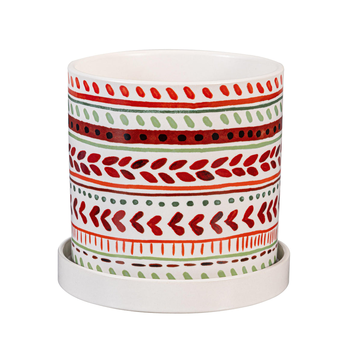 Pot, 4.25" Ceramic Cachepot With Dish