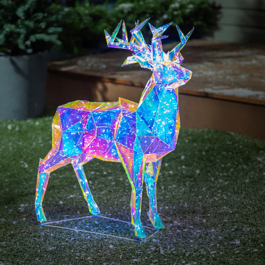 Decor Iridescent Deer, LED, 28in H