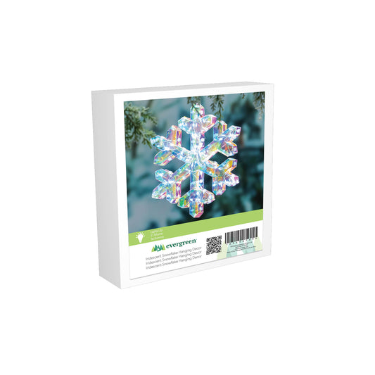 Decor Iridescent Snowflake, LED, 9in H
