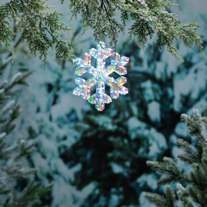 Decor Iridescent Snowflake, LED, 9in H