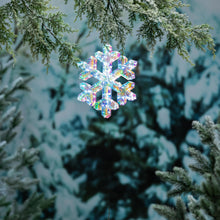 Load image into Gallery viewer, Decor Iridescent Snowflake, LED, 9in H
