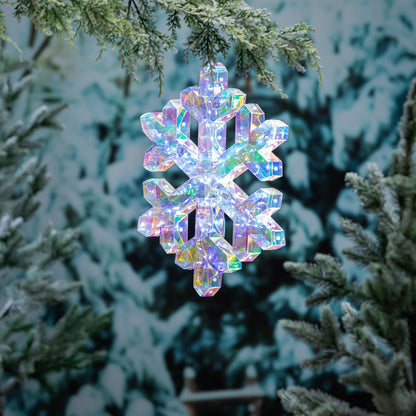 Decor Iridescent Snowflake, LED,16in H
