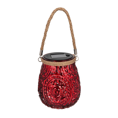 LED Lantern, Holiday Poinsettia