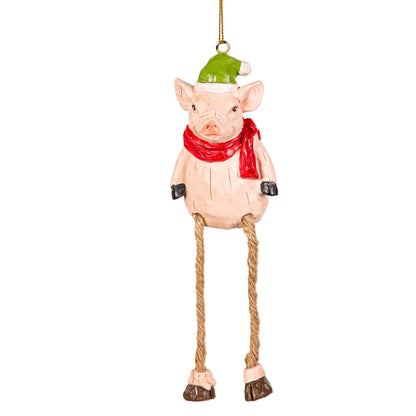 Resin Farm Animals w/ Dangling Legs Ornaments