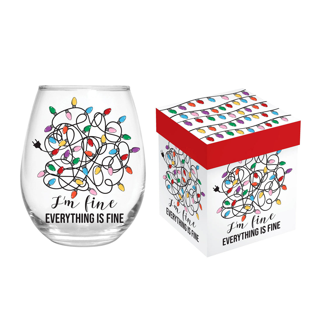 Stemless Wine Glass w/ Box, Its Fine