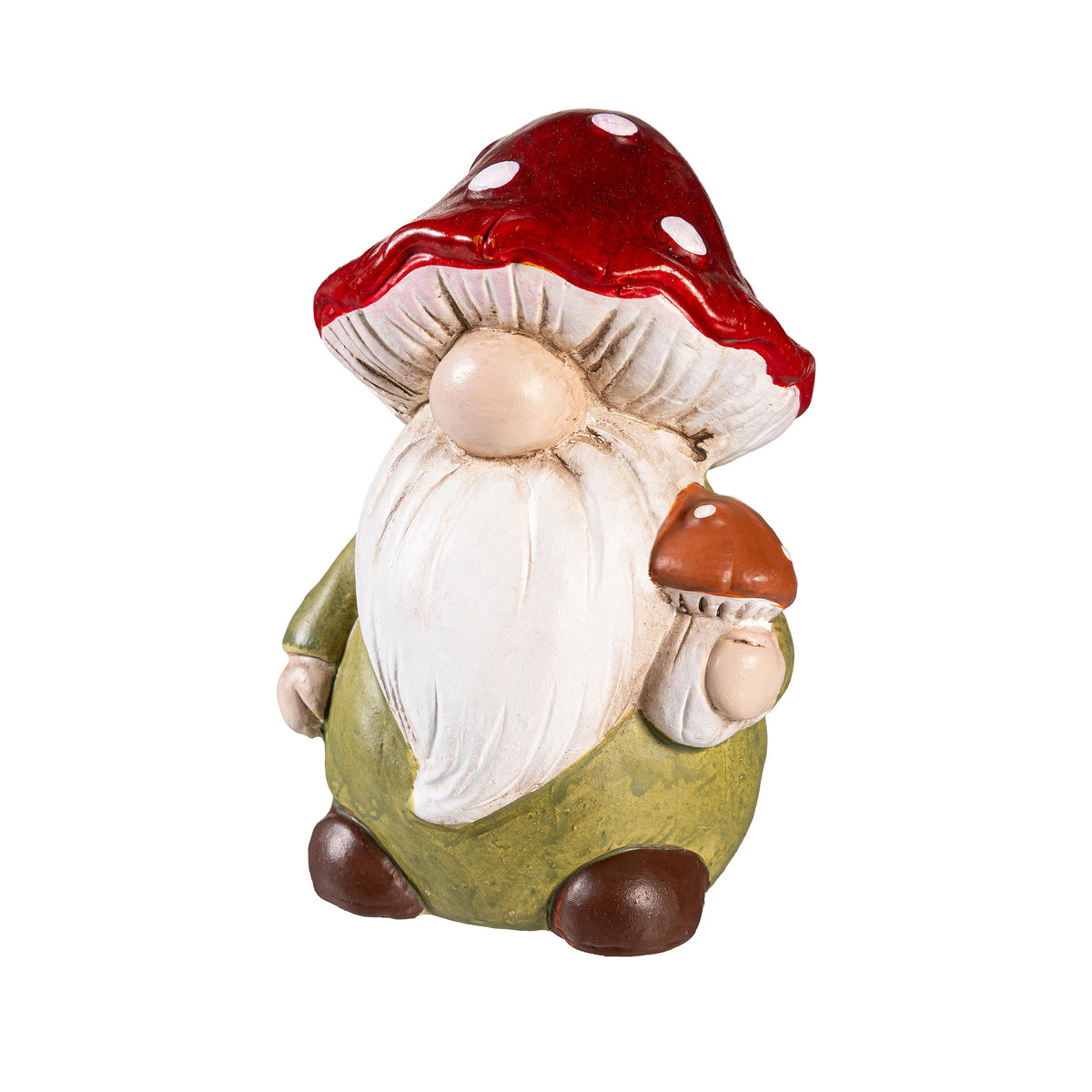 Ceramic Mushroom Gnome, Table Decor