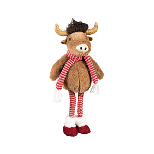 Fabric Highland Cow Long Leged Shelve Sitter