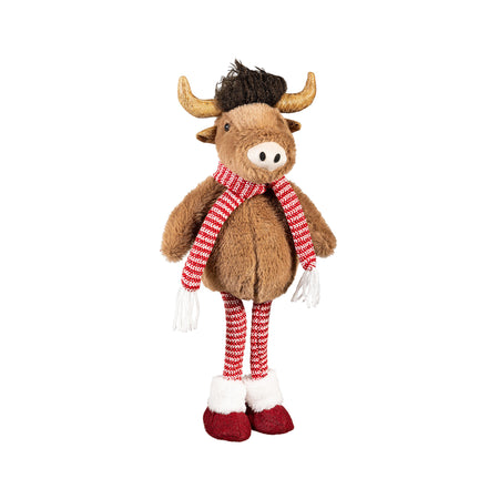Fabric Highland Cow Long Leged Shelve Sitter