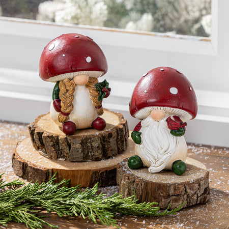 Resin Mushroom Gnome, Table Decor