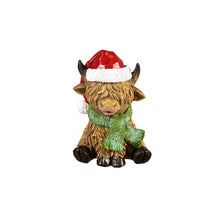 Load image into Gallery viewer, Decor Holiday Highland Cow

