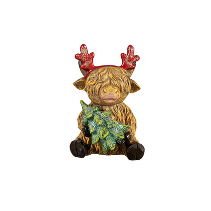 Decor Holiday Highland Cow