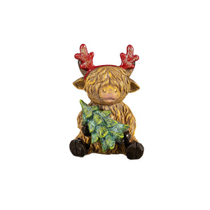 Decor Holiday Highland Cow