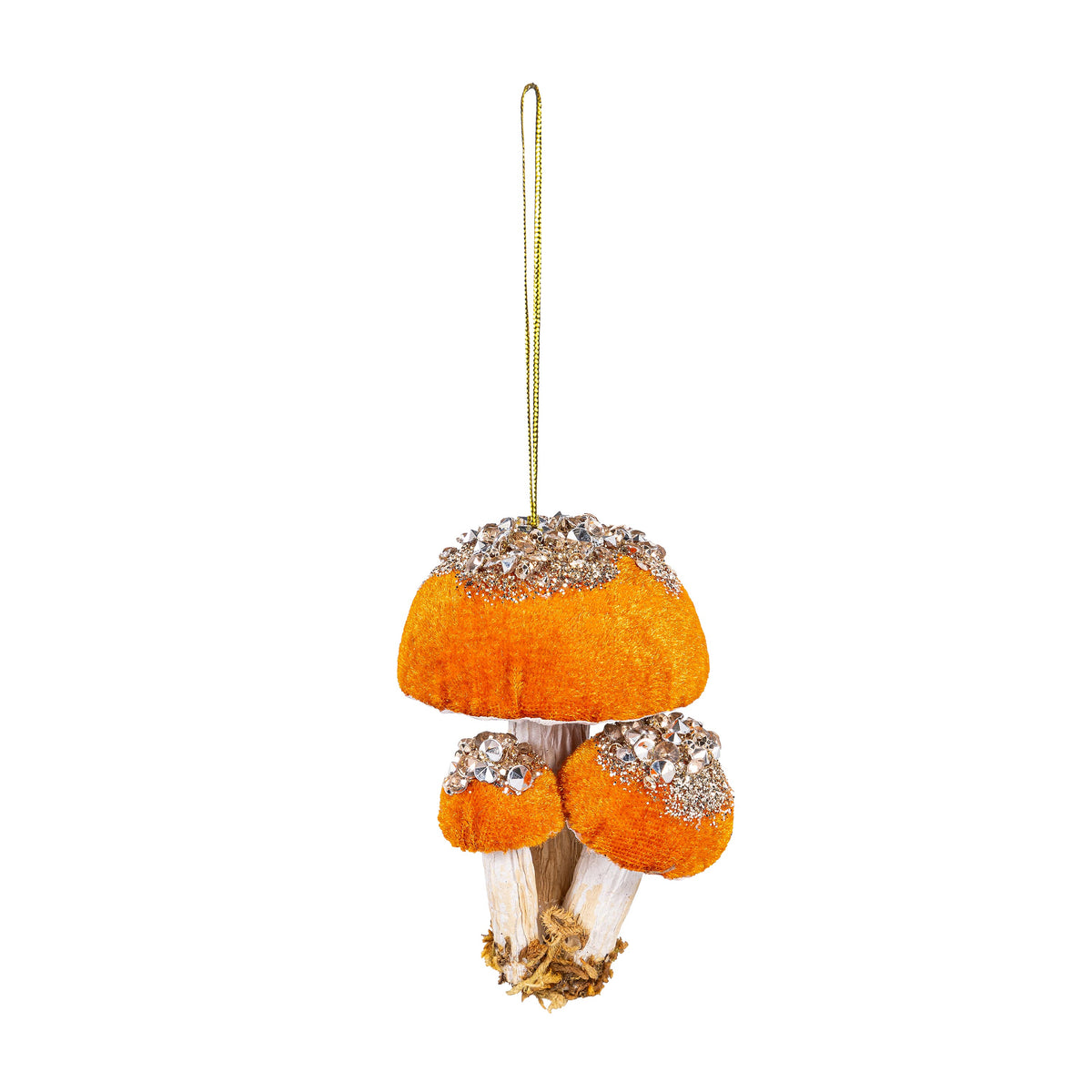 Fabric Mushroom Ornament, 3 Asst