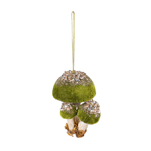 Fabric Mushroom Ornament, 3 Asst