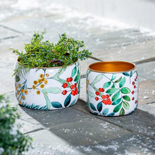 Load image into Gallery viewer, Festive Foliage Metal Planter, Large
