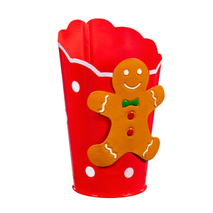 Holiday Friends Metal Planter Assorted