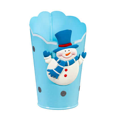 Holiday Friends Metal Planter Assorted
