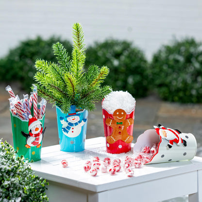 Holiday Friends Metal Planter Assorted