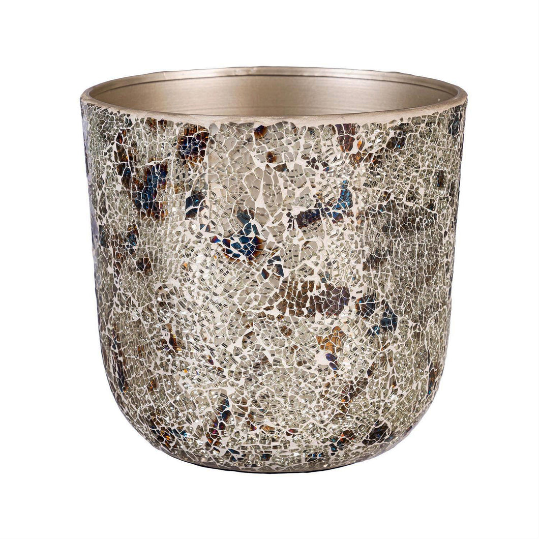 Mosaic Glass 9in PLanter