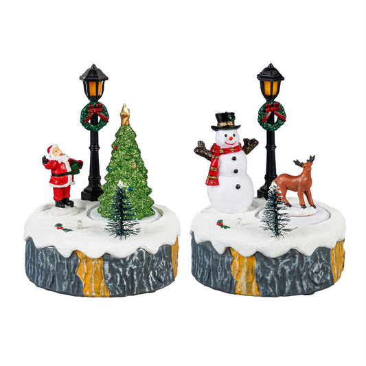 LED Christmas Tree Stump Scene