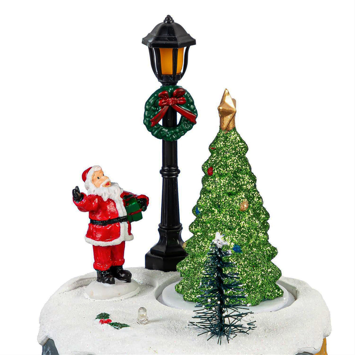 LED Christmas Tree Stump Scene
