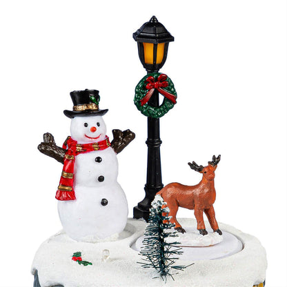 LED Christmas Tree Stump Scene