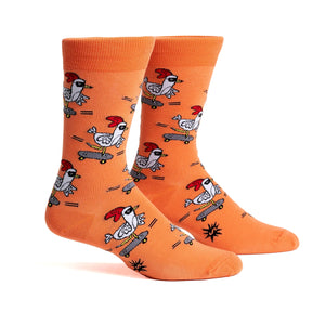 Men's Crew Socks, Rad Chicken