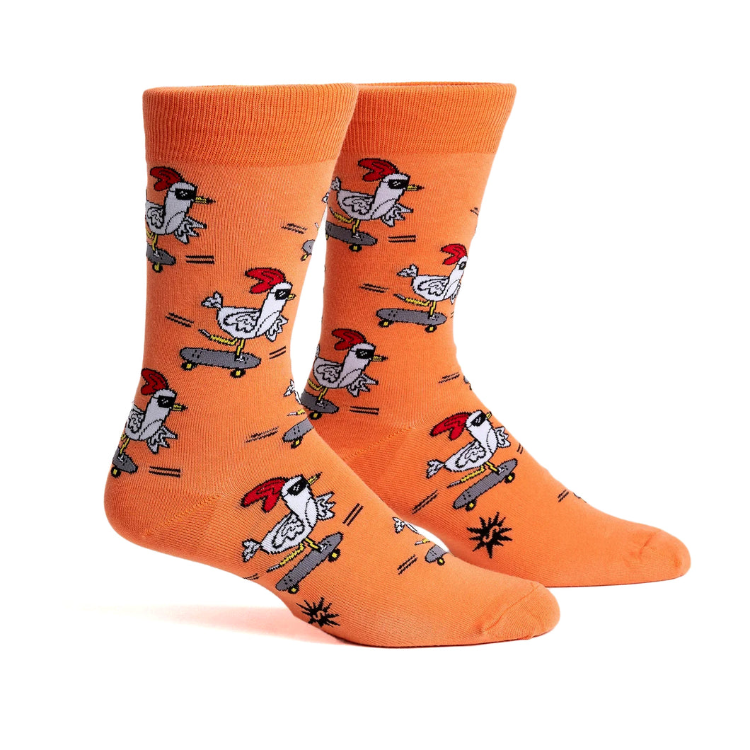 Men's Crew Socks, Rad Chicken