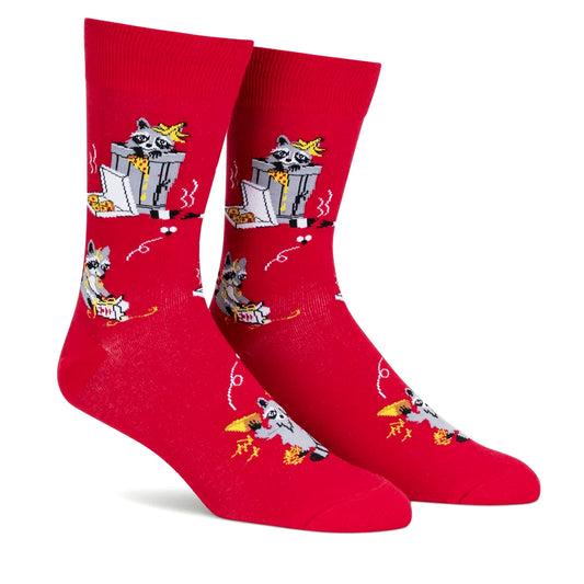 Men's Crew Socks, Trash Pandas