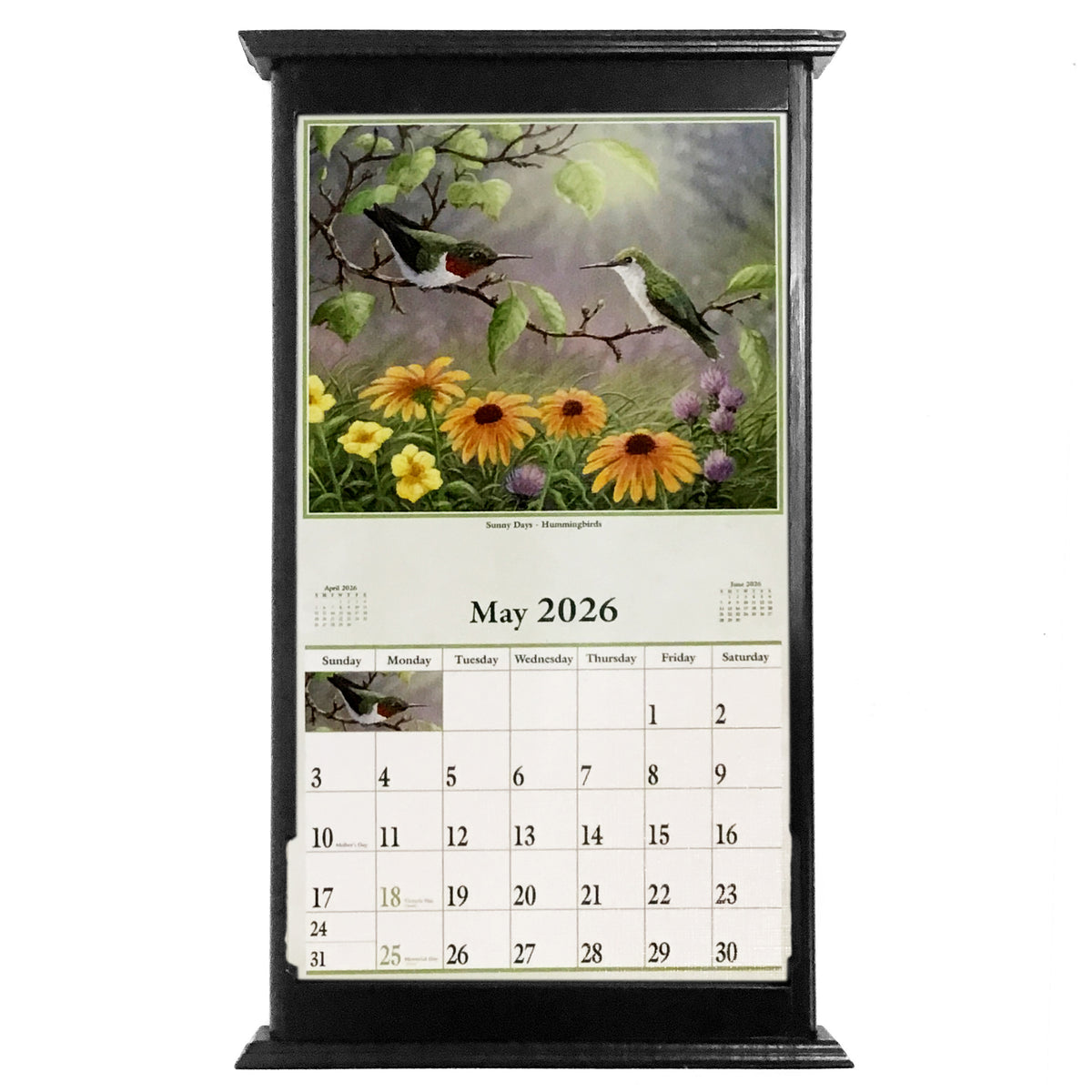 Calendar Frame, Wood, Black