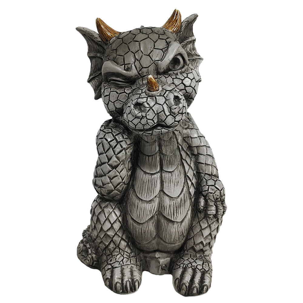 14in Grumpy Gramps Dragon Statue