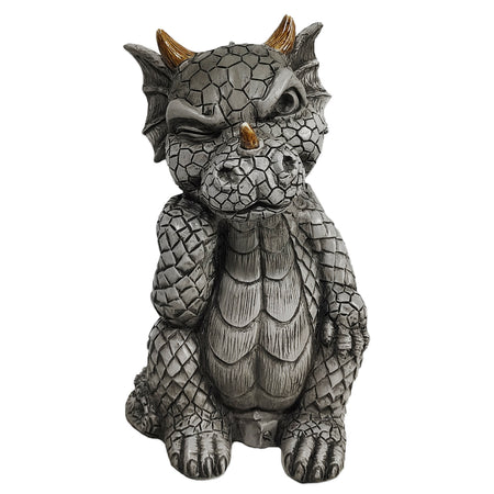 14in Grumpy Gramps Dragon Statue
