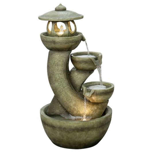 Tarmura Lantern Fountain, 32in with Lights