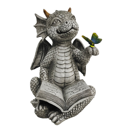 14in Kaida Dragon with Solar Butterfly Statue