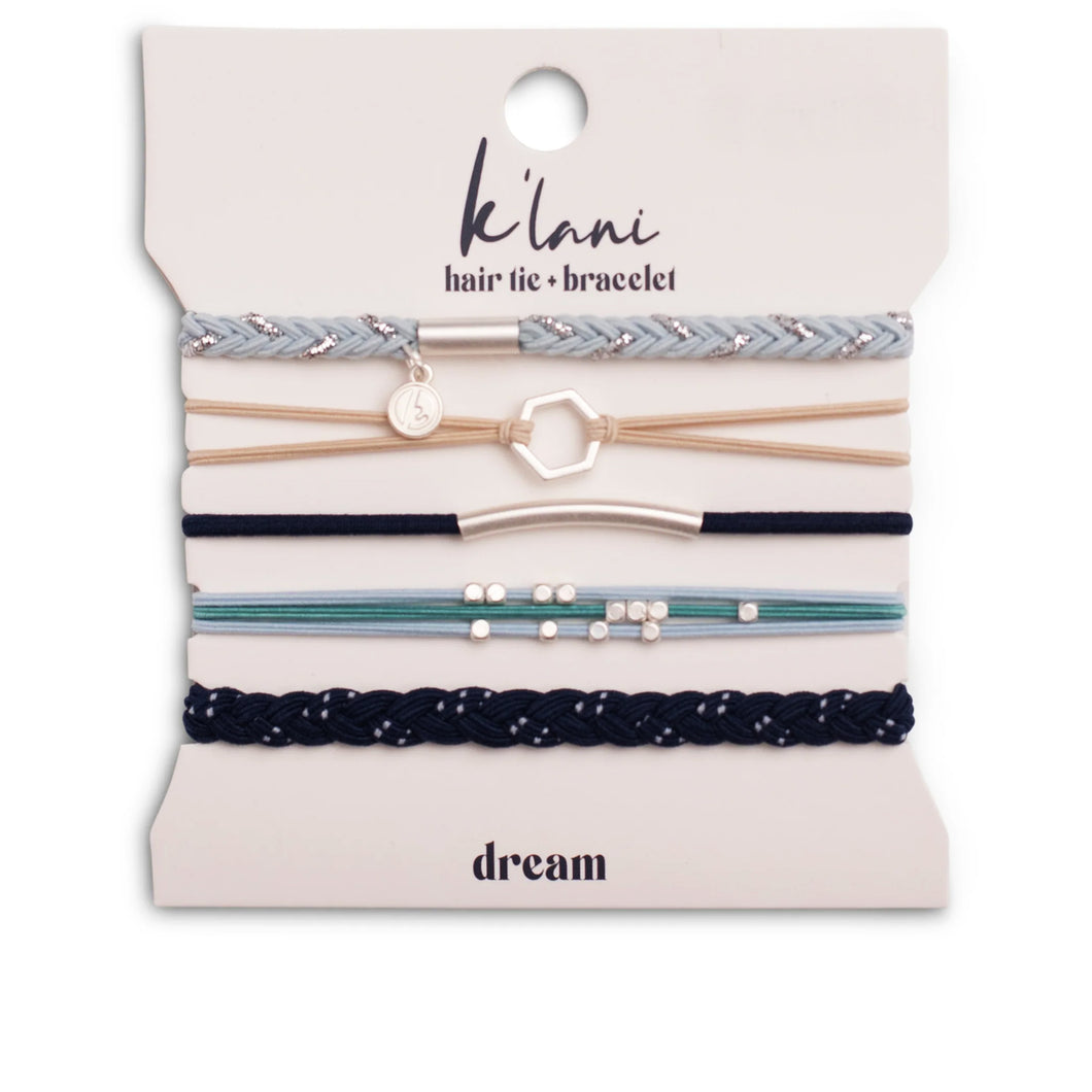 K'lani Hair Tie + Bracelet - Dream, Medium