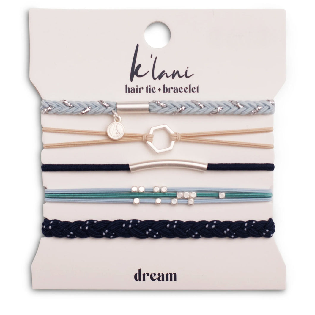 K'lani Hair Tie + Bracelet - Dream, Large