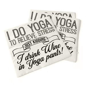 Napkin, I Do Yoga, Drink Wine