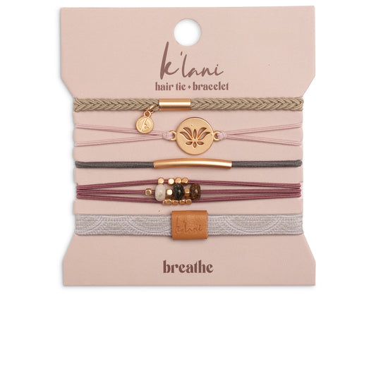 K'lani Hair Tie + Bracelet - Breathe, Small