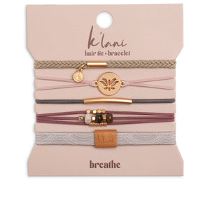 K'lani Hair Tie + Bracelet - Breathe, Medium