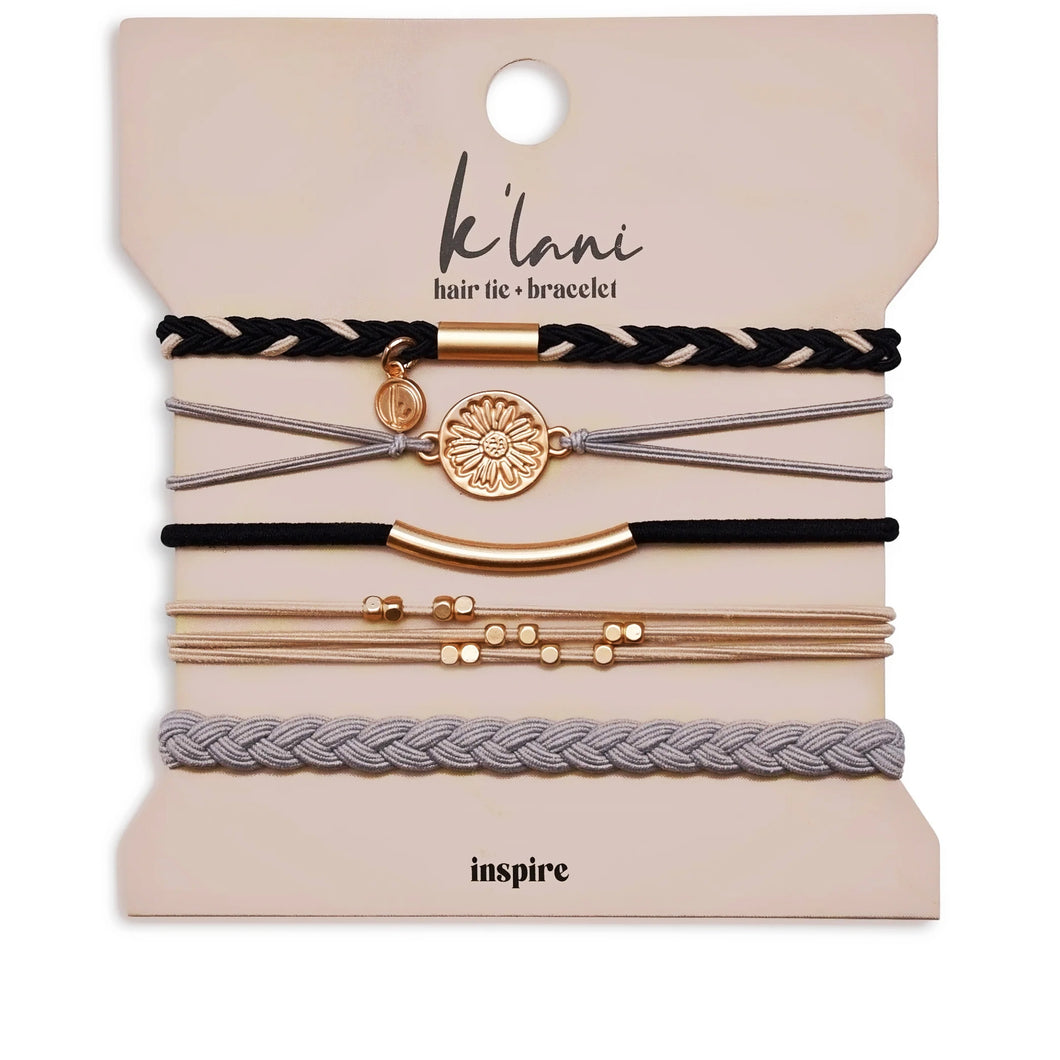 K'lani Hair Tie + Bracelet - Inspire, Medium