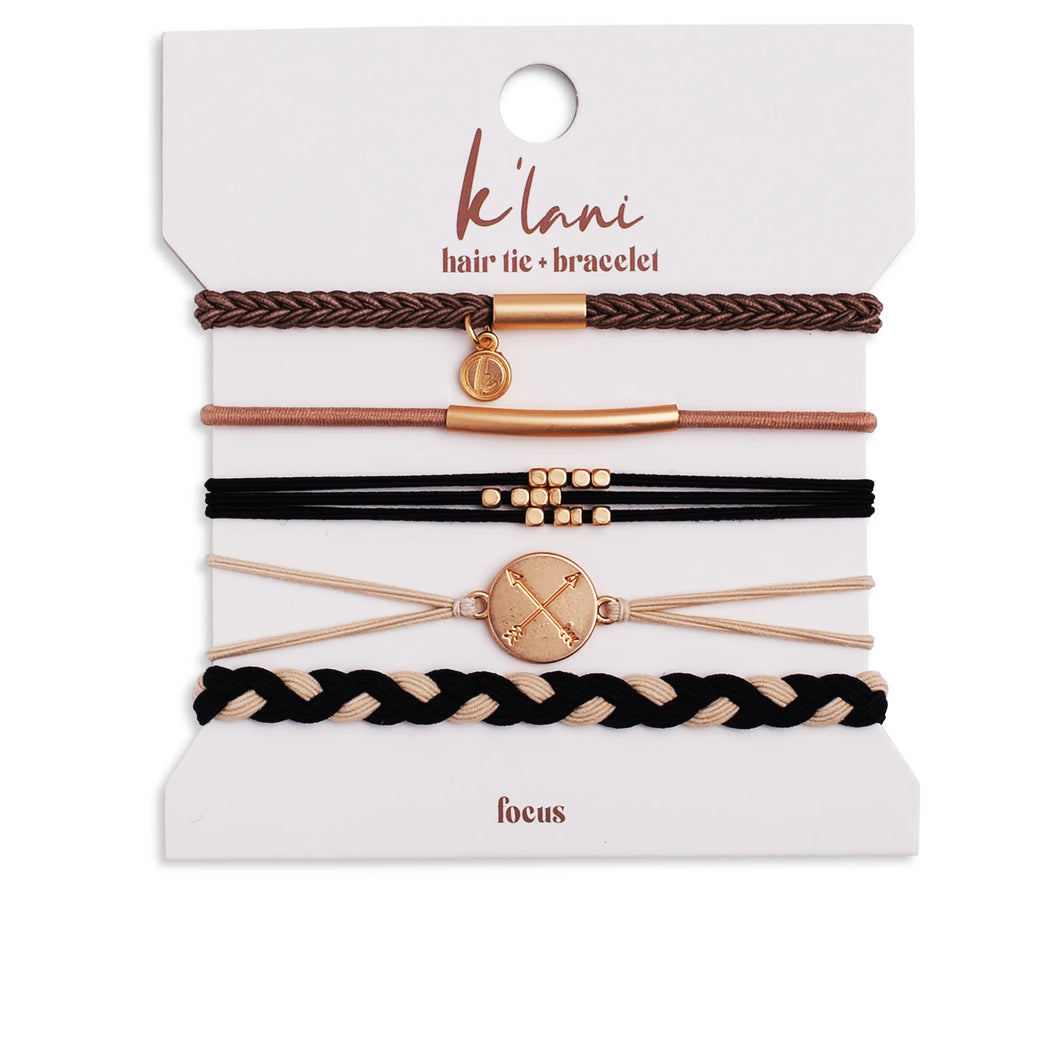K'lani Hair Tie + Bracelet - Focus, Small