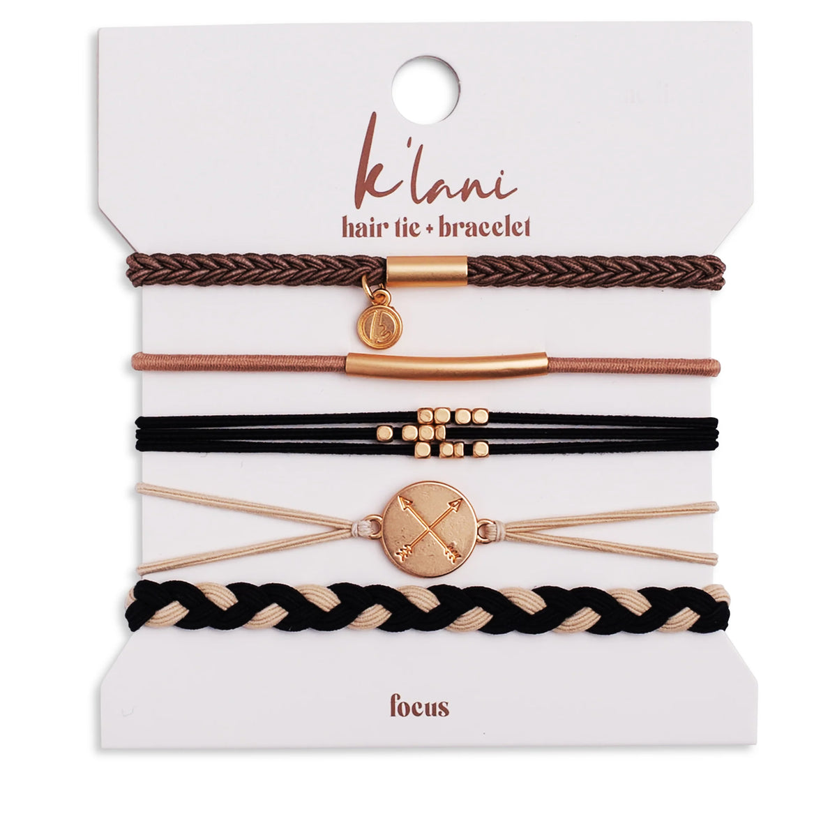 K'lani Hair Tie + Bracelet - Focus, Medium