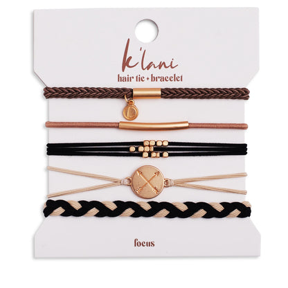 K'lani Hair Tie + Bracelet - Focus, Medium