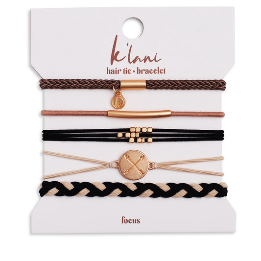 K'lani Hair Tie + Bracelet - Focus, Medium